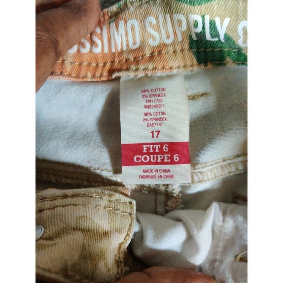 Mossimo Jeans Womens 6 Floral Print Coconut Girl Basic - Picture 2 of 7